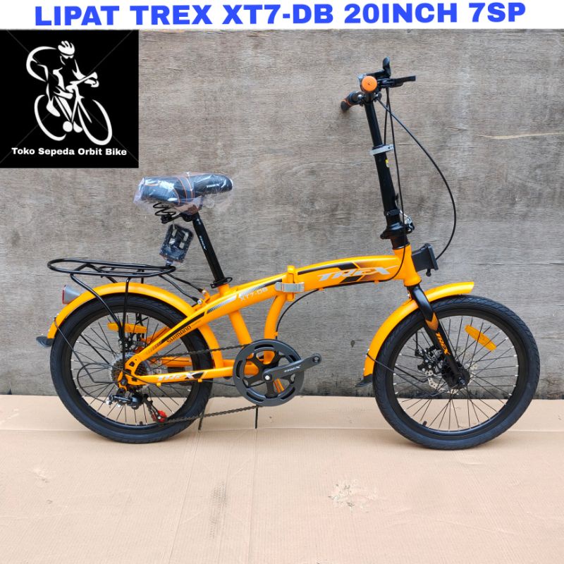 Sepeda Lipat Trex XT-7 DB 20Inch 7Sp Hi-ten stell