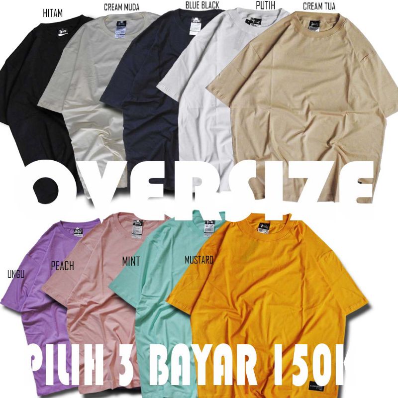 oversize/tshirt/kaos/polos/unisex/atasan/tde