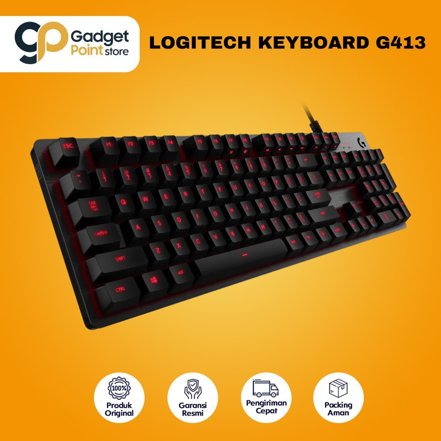 Keyboard Gaming Backlit | Logitech Keyboard G413 Backlit Mechanical Gaming - Garansi 2 Tahun