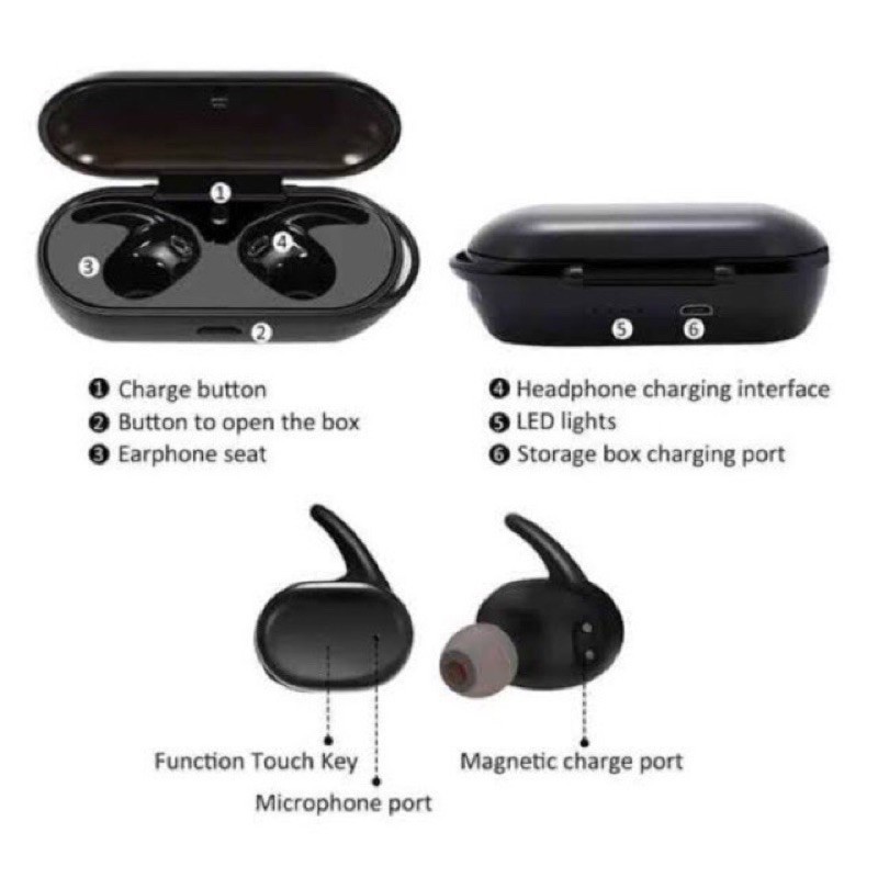 EARPHONE BLUETOOTH TWS 4 WIRELESS STEREO HEADSET BLUETOOTH WIRELESS TWS4