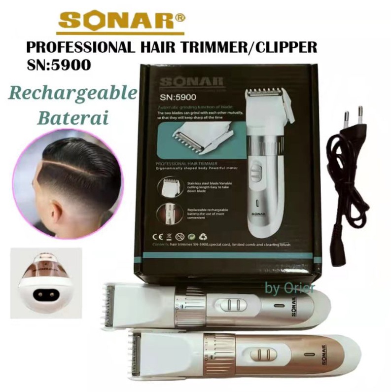 ALAT CUKUR RAMBUT ELEKTRIK KUMIS JENGGOT SONAR SN-5900/ PROF CLIPPER