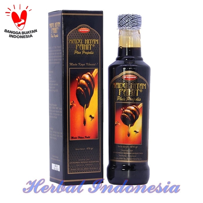 

MADU HITAM PAHIT AR-ROHMAH ARROHMAH 460 GR AR ROHMAH PLUS PROPOLIS BERKHASIAT