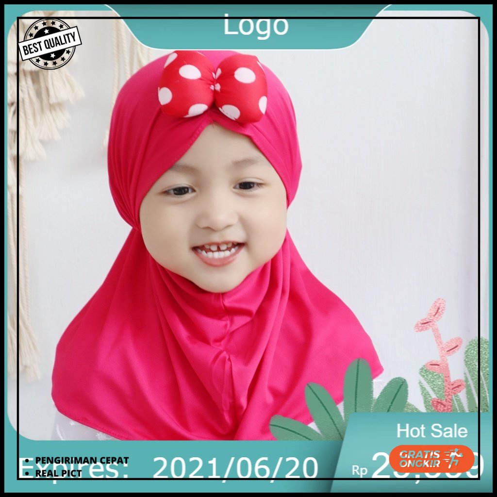 PROMO Jilbab Kerudung Hijab Krudung Anak Bayi Premium Murah Adem Ringan Lembut Nyaman Lucu Umur Usia
