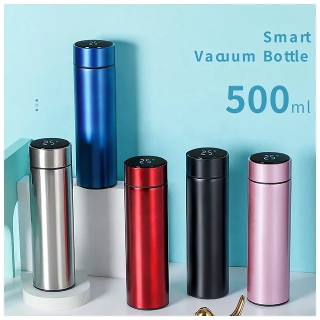 Termos Stainless Air Minum Suhu LED Thermos Termos Botol Minum Temperatur SUHU LED Tahan Panas 500 ML