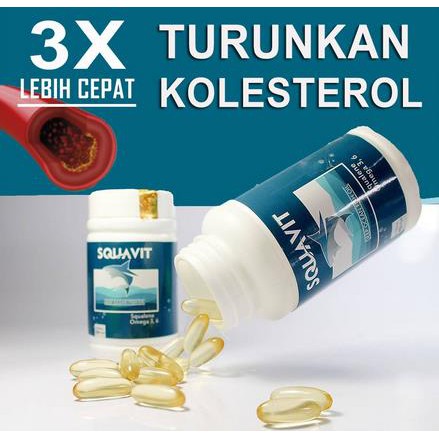 MINYAK IKAN DEEP OCEAN SQUAVIT SQUALENE FISH OIL 3X TURUNKAN KOLESTEROL 20/40 SOFTGEL