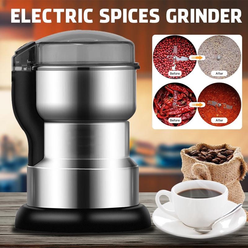 gs8a alat penggiling kopi bumbu dapur electric coffee grinder 200w Alat mesin penggiling grinder biji kopi elektrik/ coffe grinder/ kacang bijian /gilingan bumbu/ lada/ merica rempah dapur Murahsh668 alexd silver Or-i