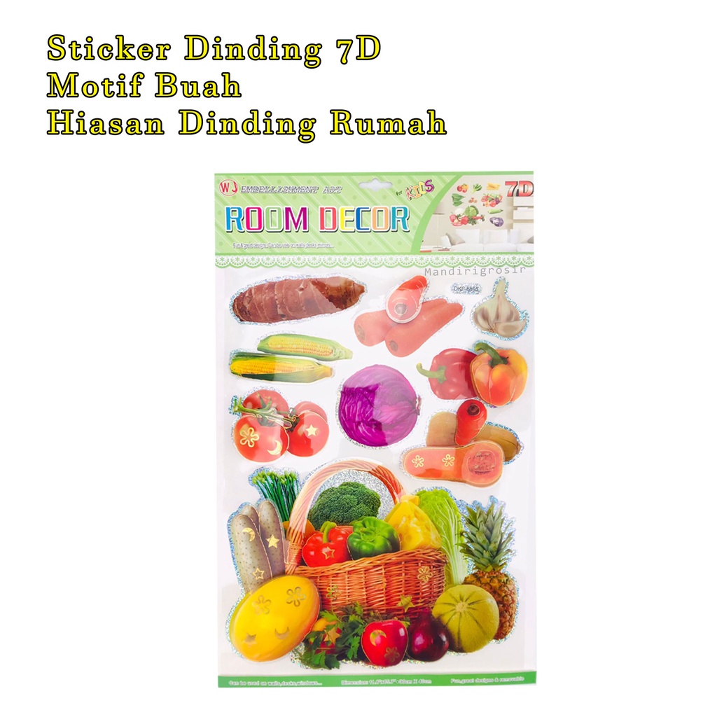 Sticker * Sticker Dinding 7D *Room Decor *Hiasan dinding Rumah *Sticker Buah