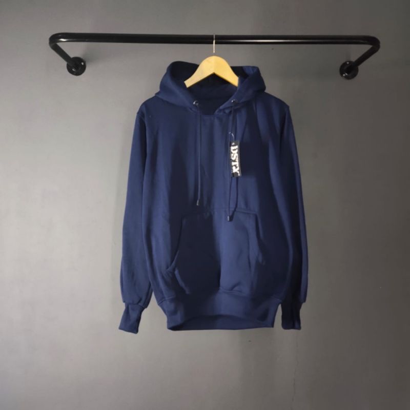 JAKET HOODIE POLOS HOODIE POLOS BAHAN TEBAL-Navy