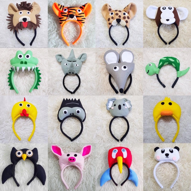 Bando Karakter Hewan Bando Binatang Kostum Hewan Kostum Karakter Binatang Animal Bando Hewan Bando Binatang kostum Singa Macan monyet Buaya Badak tikus Kura Ayam Gorila koala bebek owl babi burung panda