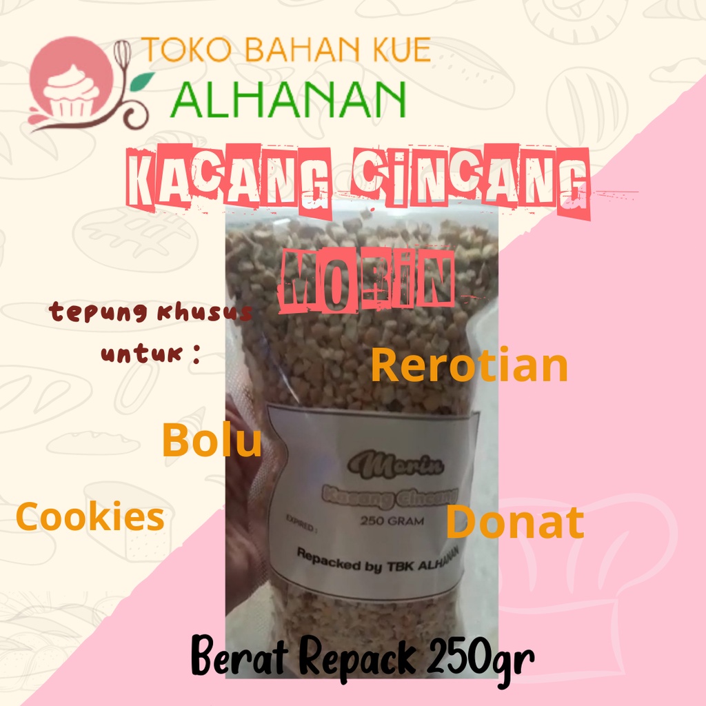 

Kacang Morin Cincang Donat Murah Kemasan 250gr