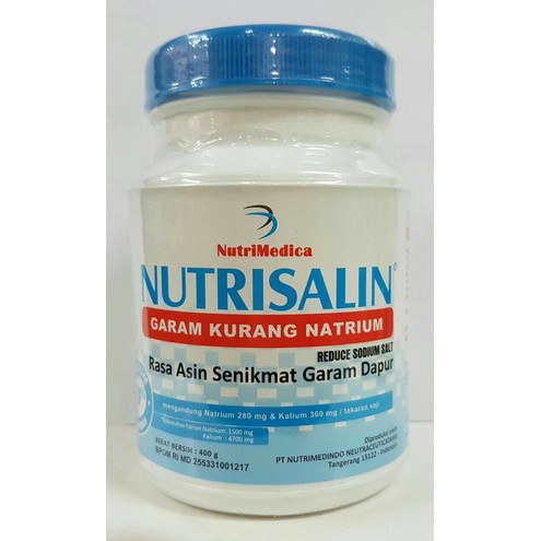 

Nutrisalin Garam Diet rendah Natrium 400 g