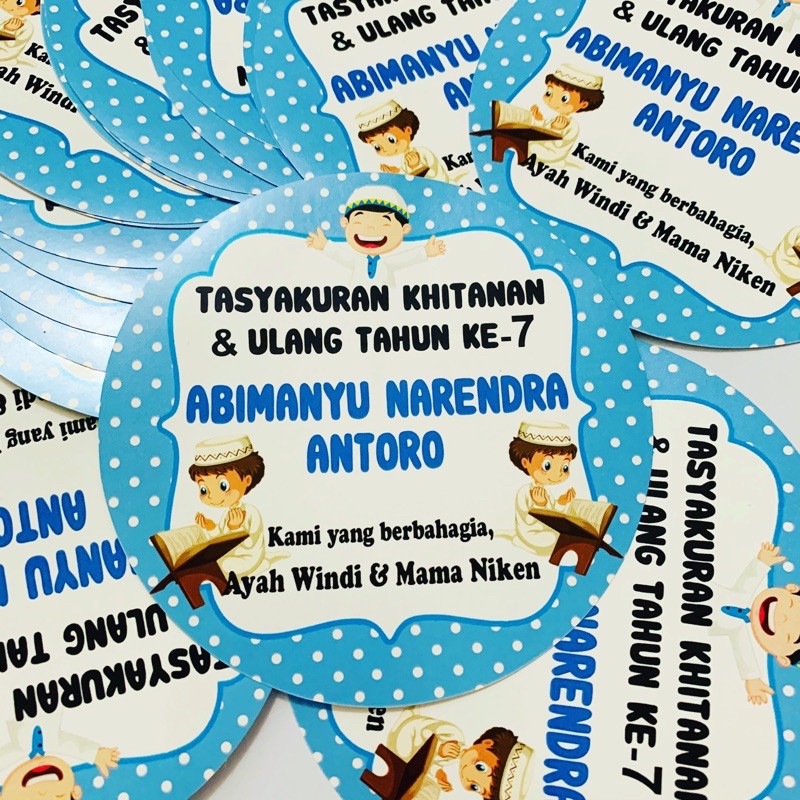 

Khitan / Khitanan Sticker Tumpeng / Souvenir / Hampers Ulang Tahun