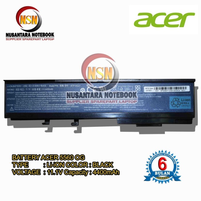Baterai Acer 5560 2920 3620 5540 5550 T.M. 2420 3240 3280 Original