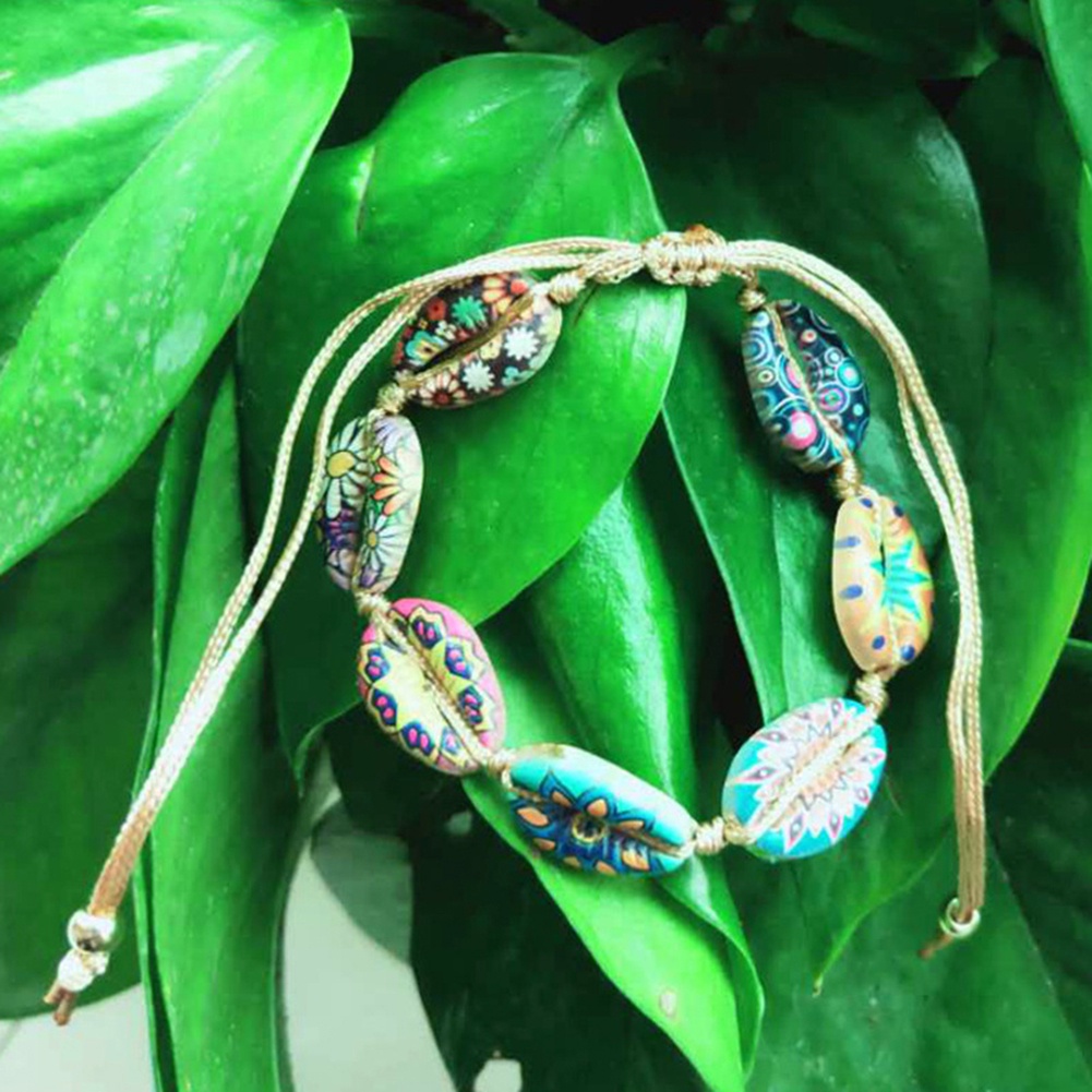 Hu Hu Hu Hu Hu Alat Bantu Pasang Kacamata♡ Gelang Tangan Wanita Desain Kerang Cowrie Gaya Hawaii Untuk Musim Panaspantai