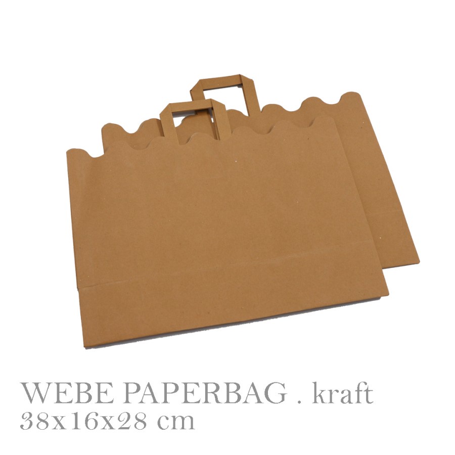 

paperbag webe goodie bag brown kraft tas kertas with handle kemsan dus brownies packaging hampers ukuran 38x16x28cm