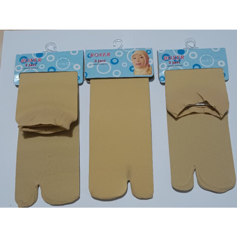 12 pasang kaos kaki stocking jempol wanita tanggung polos