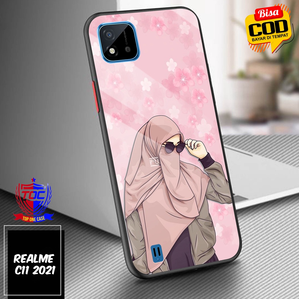 Case REALME C11 2021 Terbaru TOP ONE CASE [ HIJAB ]  -Casing REALME C11 2021- Casing Hp Mewah - Hard