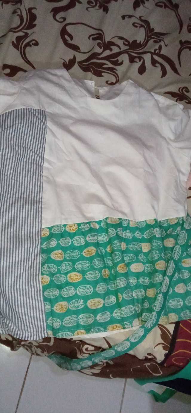 Atasan Batik Cap Kombinasi