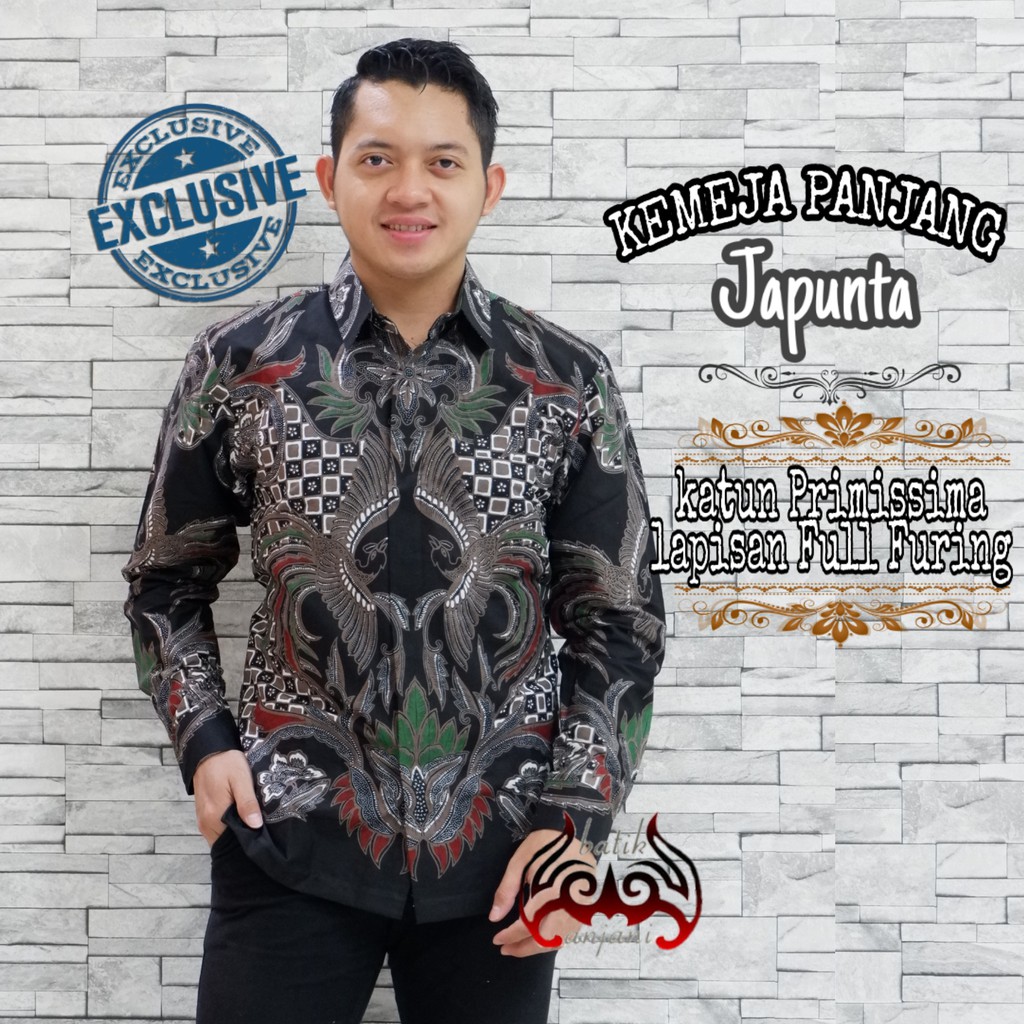 JAPUNTA Kemeja Batik Pria Full Furing Katun Primisima