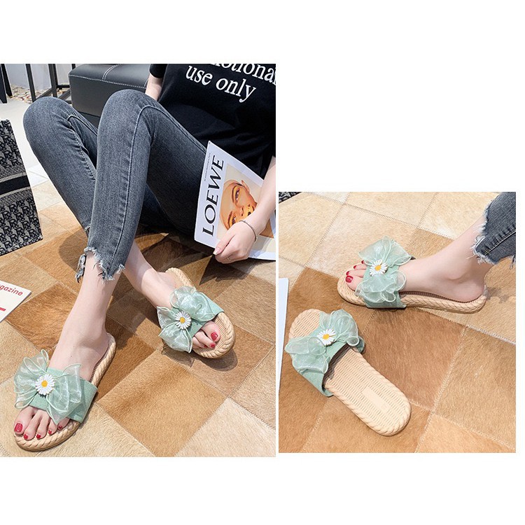 NDY 05 SANDAL FLIPFLOP PITA TALI SUN FLOWERS