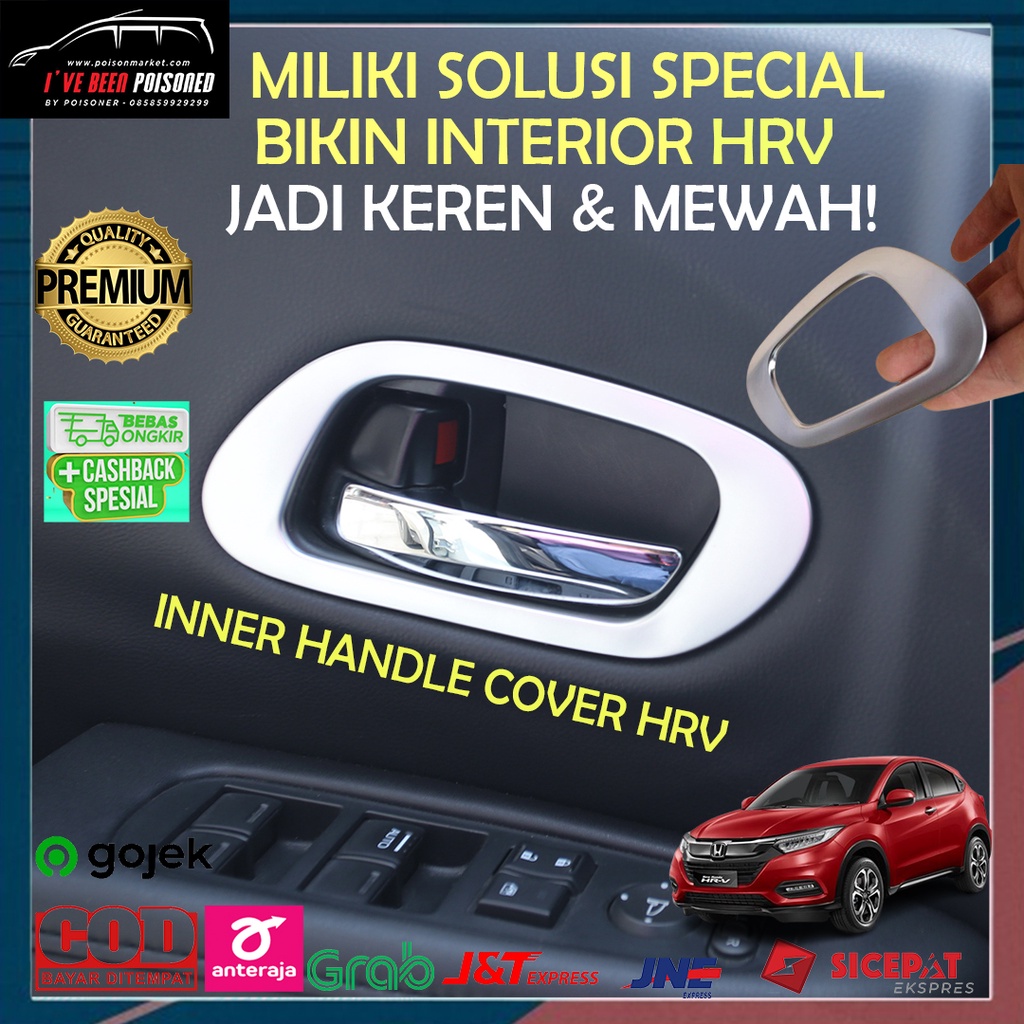 Aksesoris Mobil Honda HRV Cover Inner Handle HRV Chrome Mewah Elegan Cover Chrome Frame Handle Dalam
