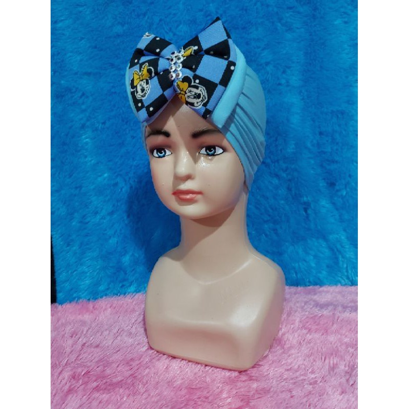 turban anak,turban pita,turban motip,turban lucu,turban kain,turban bunga,turban anak motip