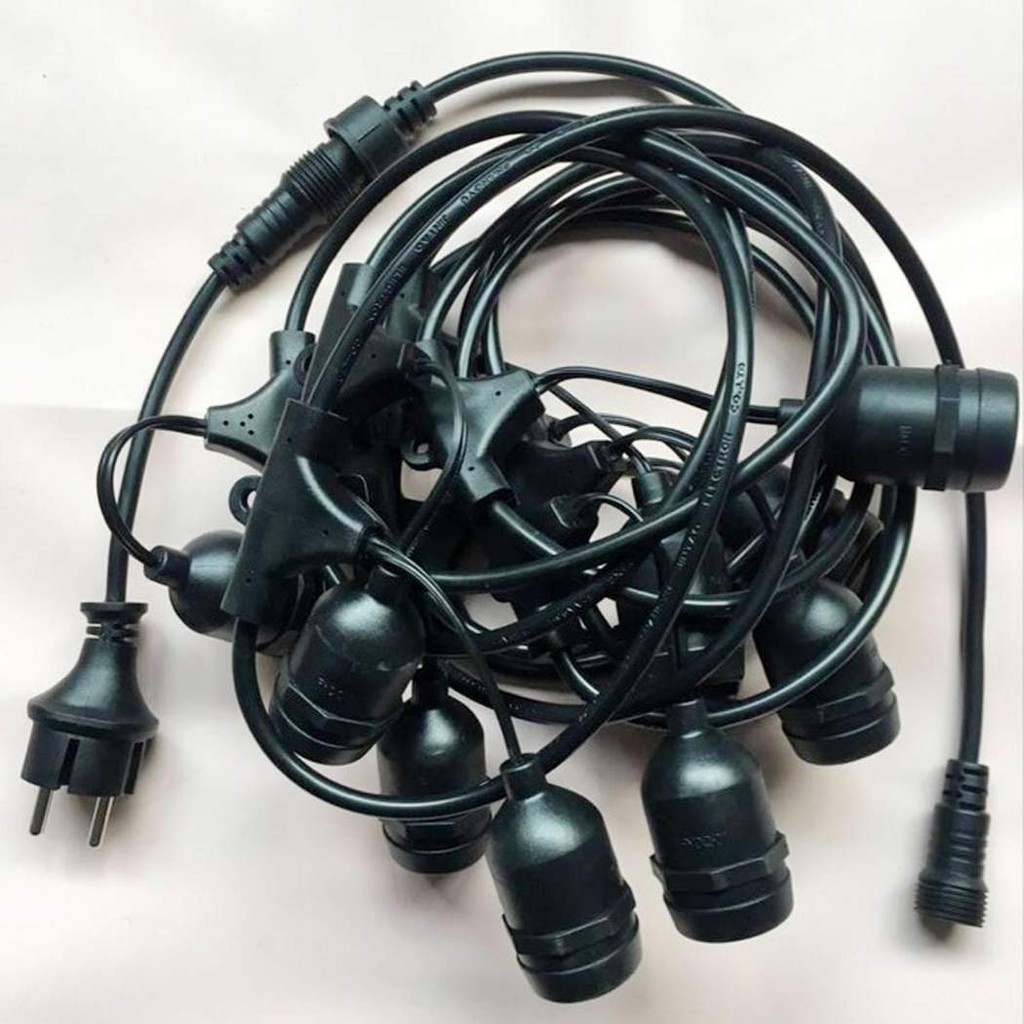 Fiting kabel lampu gantung set outdoor taman hias 10 meter