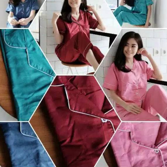 Big Sale - Alvaro Outlet PIYAMA CP SATIN EMBOS FIT TO XL ✓