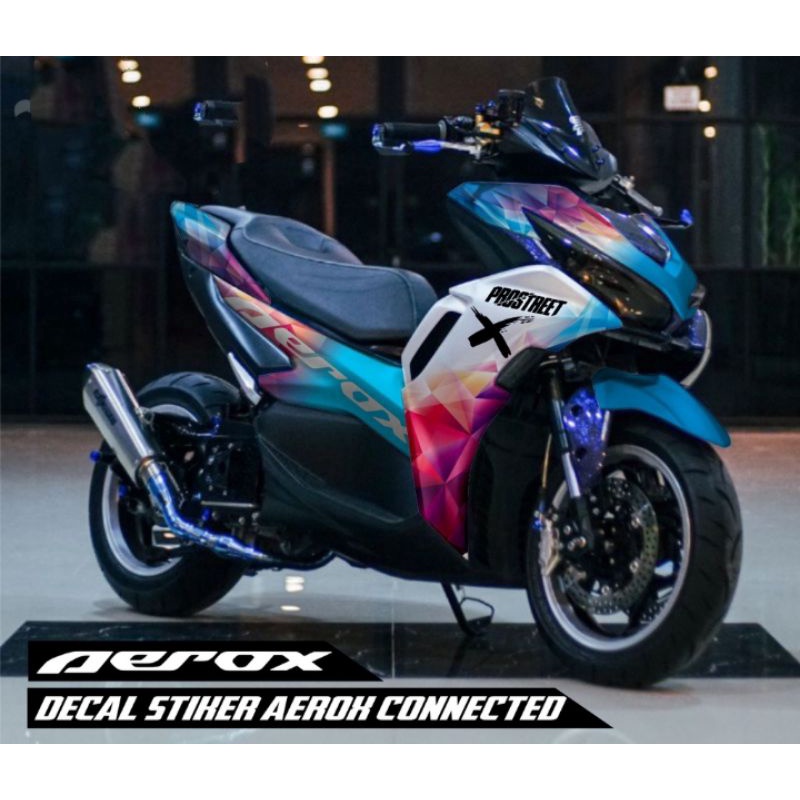 sticker decal full body Yamaha aerox conected 155 decal striping variasi untuk motor aerox