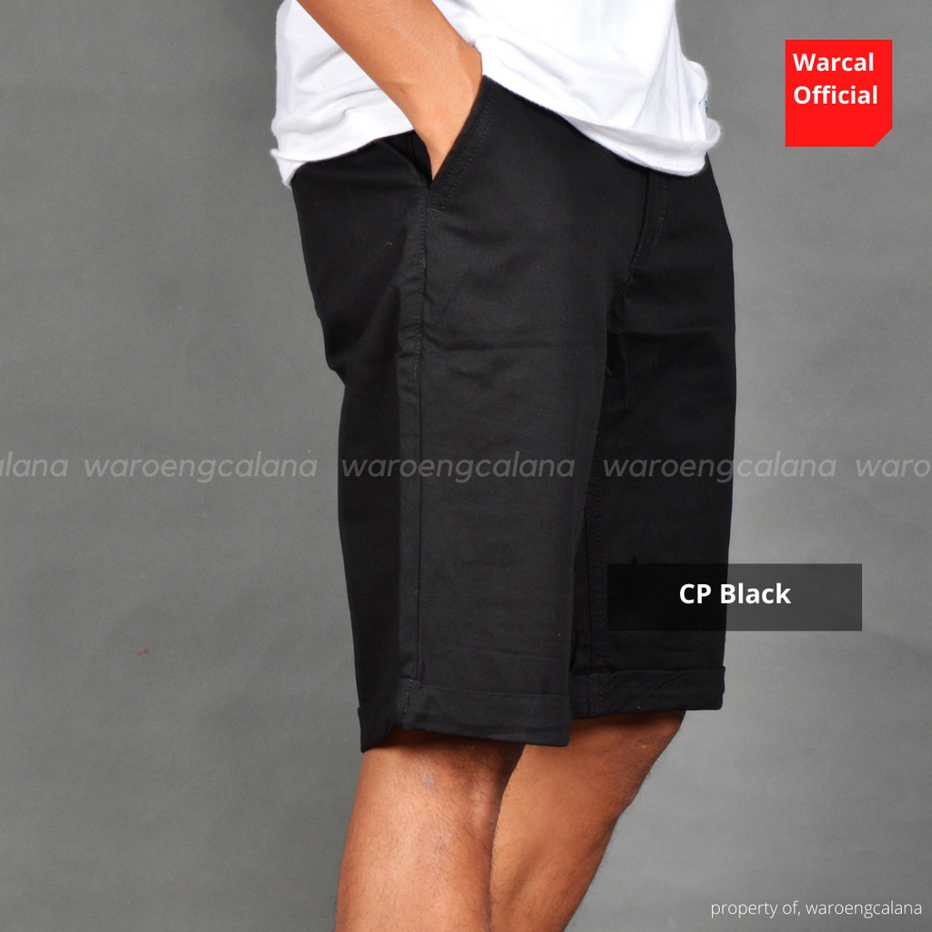 Celana Pendek Pria Chino Pants Black