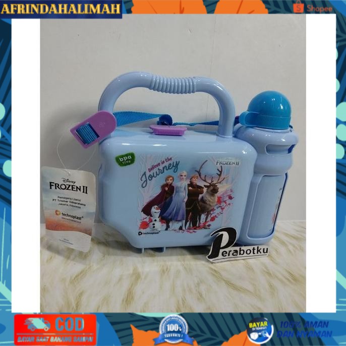 

{TERBARU} Technoplast School Box Tempat Makan Botol Minum Anak Set Tali/Kado