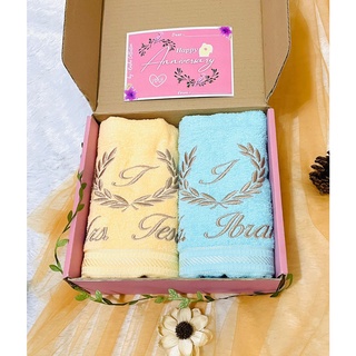 RC Handuk Bordir Premium Wedding Hampers Pernikahan Kado Pernikahan