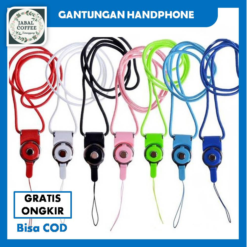 Kalung HP 2in1 Putar Import / Kalung Tali 2in1 Gantungan HP / Kalung Tali ID Card / Tali HP Strap