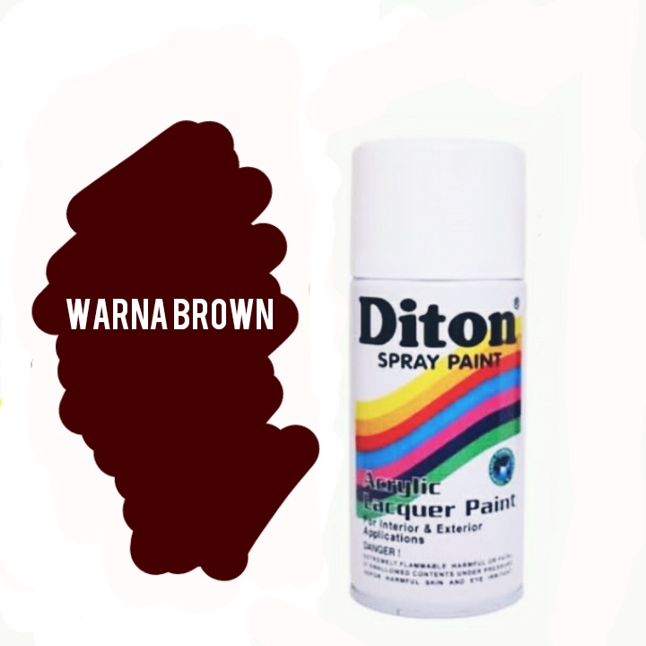 cat semprot pilok pilok diton 300cc warna  brown coklat tua coklat tua gelap coklat metallic 300cc