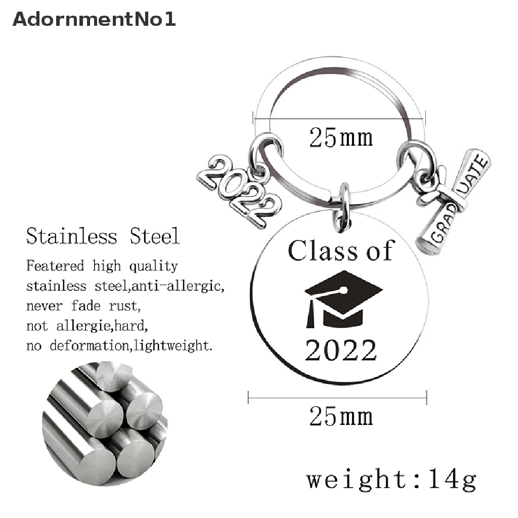 (AdornmentNo1) 1pc Gantungan Kunci Motif Tulisan Graduation 2022 Untuk Hadiah Kelulusan