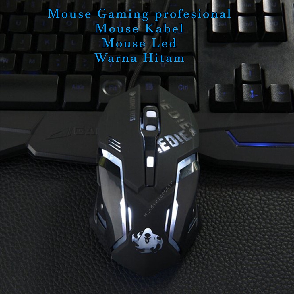 Mouse Gaming profesional * Mouse * Mouse Kabel * Mouse Led * Hitam