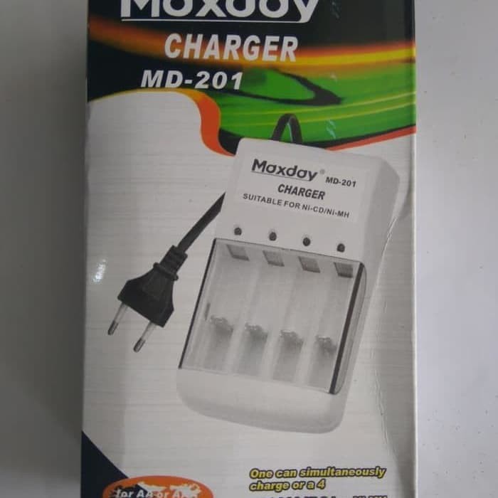 Charger Maxday Battre MD-201 Rechargeable Casan Baterai AA AAA