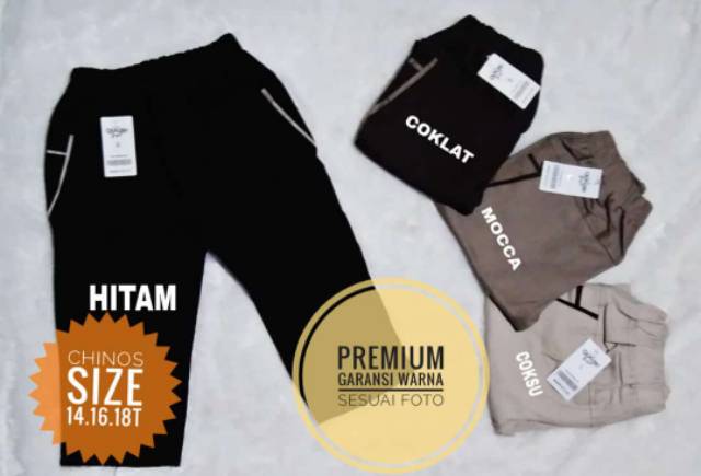 ECER/GROSIR (Size 14 16 18) ! CELANA CHINO CHINOS Anak Estimasi 4 - 7  TAHUN-4