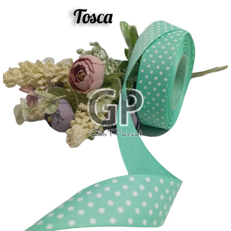 ( 3 Meter ) PITA GROSGRAIN POLKADOT RIBBON - PITA KADO ONDE 1 INCH / PITA GROSSGRAIN 2.5 CM / PITA DOT 1 IN PITA GROSGRAIN ONDE / DOTS / HIASAN KADO / HAMPERS / SOUVENIR PARCEL PARSEL BINGKISAN SNACK GOODIE BAG