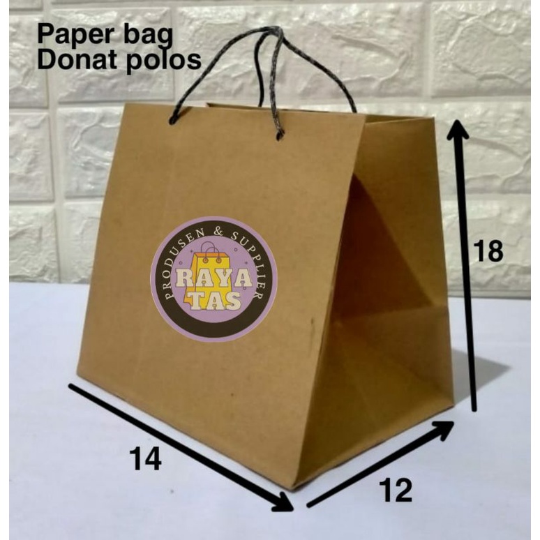

Paper bag donat polos (14x12x18)