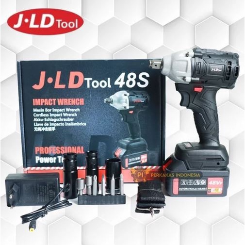 Cordless Impact Wrench JLD TOOL 48S SET Brushless Mesin Bor Baut Sock