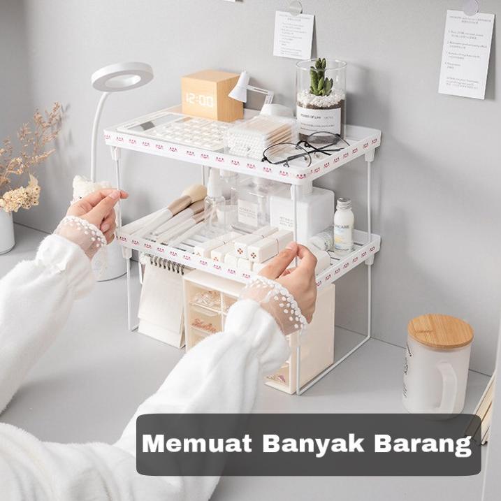 INFY - R408 Starlight Rak Meja Stationery Desktop Storage Rak Lipat Penyimpanan Buku ATK Meja Kantor