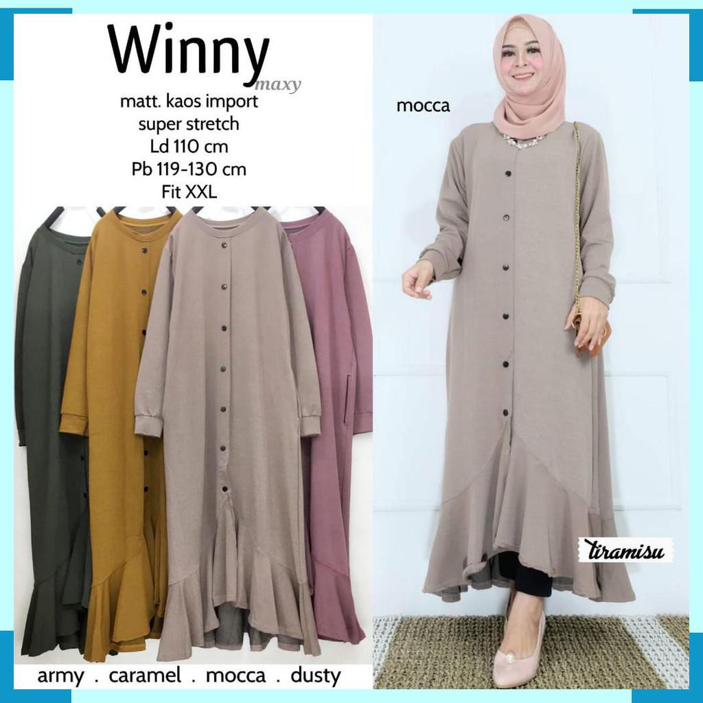 DRESS GAMIS. WINNY MAXY. FASHION MUSLIM WANITA. BY TIRAMISU