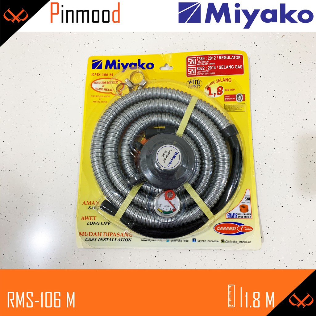 MIYAKO SELANG + REGULATOR KOMPOR RMS-106 M MURAH