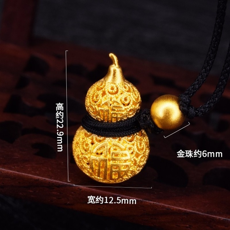 [Ready Stock]Fashion Gold-Plated Cute Gourd Hollow Necklace