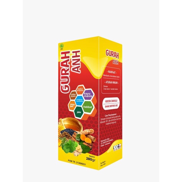 Madu Gurah Anh 280gr / Madu Herbal Obat Batuk Menahun Batuk Kering Batuk Berdahak / Gurah Saluran Pernafasan
