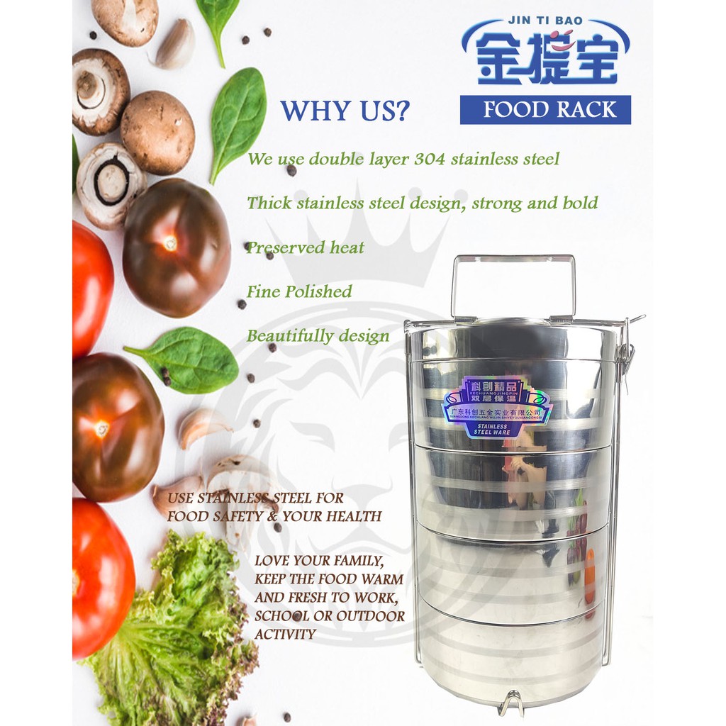 Rantang makanan tahan panas / rantangan / rantang sayur tahan panas / food rack tahan panas