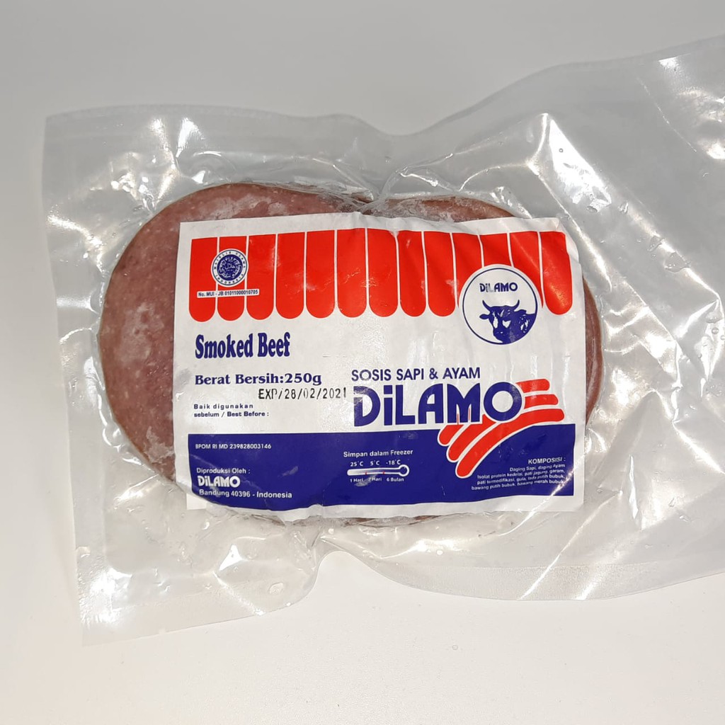 

Frozen Food Smoked Beef Dilamo 250gr