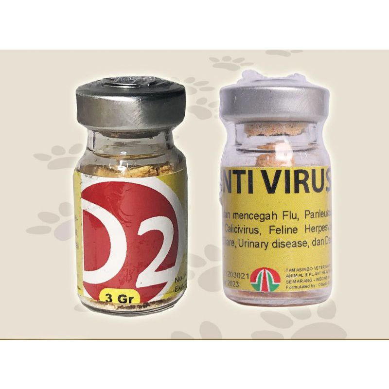 D2 ANTI VIRUS FLU, PANLEUKOPENIA, CALICI, HERPES, DISTEMPER