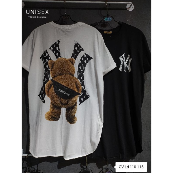 Kaos Oversize Bear NY  Premium Import Cotton t-shirt atasan Pria wanita/unisex